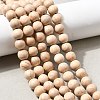 Natural Wood Beads Strands WOOD-B011-01A-8mm-1