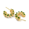 Rack Plating Brass Stud Earrings EJEW-C102-41G-04-2