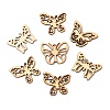 50Pcs Hollow Unfinished Wood Butterfly Shaped Cutouts Ornament WOCR-PW0003-07-1