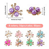80Pcs 8 Colors Plastic Imitation Pearl Cabochons FIND-CA0011-37-2