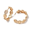 Brass Micro Pave Cubic Zirconia Hoop Earrings EJEW-M238-69KCG-2