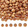 Olycraft 180Pcs 3 Style Round Natural Wood Beads WOOD-OC0001-94-1