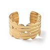 Ion Plating(IP) 304 Stainless Steel Cuff Bangles for Women BJEW-Z078-20G-2