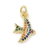 Brass Micro Pave Cubic Zirconia Pendants ZIRC-I356-07G-02-1