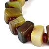 Natural Agate(Dyed & Heated) Square and Rondelle Resin Beaded Stretch Bracelets for Unisex BJEW-Q101-02C-3