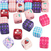 24Pcs 8 Styles Opaque Printed Acrylic Beads MACR-TA0002-75-3
