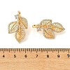 SHEGRACE Brass Micro Pave Clear Cubic Zirconi Twister Clasps XGRQ6B583-885G-3