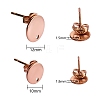 32Pcs 8 Styles PVD Vacuum Plating 304 Stainless Steel Stud Earring Findings STAS-SZ0001-40-2