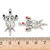 Alloy Rhinestone Pendants FIND-L023-08P-3