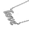 TINYSAND 925 Sterling Silver Cubic Zirconia Love Pendant Necklace TS-N376-S-2