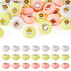 30Pcs Spray Painted Faceted Resin European Beads RESI-TADJ0001-05A-1