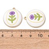 Plating Eco-Friendly Printed Alloy Pendants AL-CBAE25B-01C-G-2