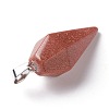 Faceted Cone Synthetic Goldstone Pendants G-I299-A02-3