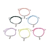 6Pcs 6 Colors Summer Beach Adjustable Nylon Braided Cord Bracelets BJEW-JB10458-1