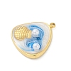 Ocean Theme 304 Stainless Steel Enamel Pendants STAS-Q352-03G-E-2