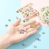 35Pcs 7 Styles Glazed Porcelain Beads PORC-YW0001-59-3