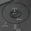 304 Stainless Steel Chain Bracelets & Rectangle Pendant Necklaces & Rings for Men FS-WGDB989-01-4