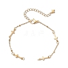 2Pcs 2 Colors 304 Stainless Steel Cross Link Chain Bracelet Making Sets AJEW-JB01380-2
