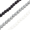 3 Strands 3 Colors Natural Lava Rock Beads Strands G-OC0004-11-1