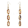 Acrylic & Aluminum Cable Chains Dangle Earrings EJEW-JE04243-3