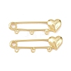 Heart Brass Brooch Findings LS-KK-Z132-01G-01-1