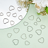 DELORIGIN DIY 304 Stainless Steel Heart Dangle Earrings Making Kit DIY-DR0001-41-4