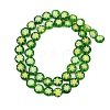 Handmade Millefiori Glass Flat Round Bead Strands LK-P011-21-4