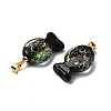 Handmade Dichroic Foil Lampwork Pendants DICH-G001-01G-04-2