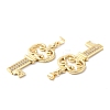 Rack Plating Brass Micro Pave Cubic Zirconia Pendants KK-F852-08G-2