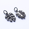 Eco-Friendly Brass Micro Pave Cubic Zirconia Charms KK-P133-04-NR-3