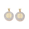Religion Brass Micro Pave Clear Cubic Zirconia Pendants KK-N287-44GP-01-1
