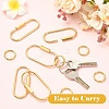 6Pcs 2 Styles Brass Locking Carabiner KK-YW0004-75-4