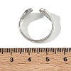 304 Stainless Steel Cuff Open Rings for Women RJEW-L341-05B-P-5