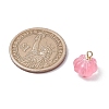 Transparent Spray Paint Glass Pendants PALLOY-JF03496-01-2