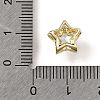 Brass Micro Pave Cubic Zirconia Beads KK-D379-01G-03-3