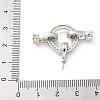 Brass Micro Pave Clear Cubic Zirconia Fold Over Clasps KK-Z083-07P-3