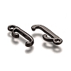 Gunmetal Plated Alloy Letter Pendants LS-PALLOY-J718-01B-J-2