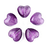 Transparent Spray Painted Glass Beads GLAA-N035-030-C06-1