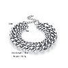 Stainless Steel Double-layered Cuban Link Chain Bracelets for Women FV2472-2-1