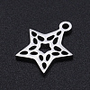 201 Stainless Steel Laser Cut Charms STAS-S105-T897-1-2