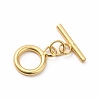 Rack Plating Eco-Friendly Brass Toggle Clasps KK-K165-33-1