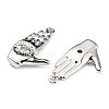Brass Micro Pave Clear Cubic Zirconia Pendants ZIRC-L077-042P-2