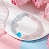 3Pcs 3 Styles Baking Paint Imitation Jade Glass Round Beaded Stretch Bracelets for Women BJEW-JB12158-4