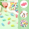 100Pcs Rubberized Style Acrylic Beads SACR-YW0002-06-5