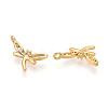 Brass Micro Pave Cubic Zirconia Charms KK-N261-74G-2