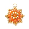 Dyed Natural Malaysia Jade & Electroplate Glass Cluster Beaded Pendants PALLOY-MZ01311-01-1