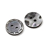 Natural Shell Flat Round Buttons with Carved Rim Recessed Center SH-CBA18B6-02B-04-2