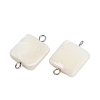 Natural Shell Square Connector Charms X1-STAS-D378-27P-2