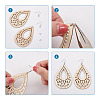 Cheriswelry DIY Wooden Dangle Earring Making Kits DIY-CW0001-16-11