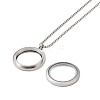 Non-Tarnish Vacuum Plating 304 Stainless Steel Ring Pendant Necklaces NJEW-N055-22B-P-3